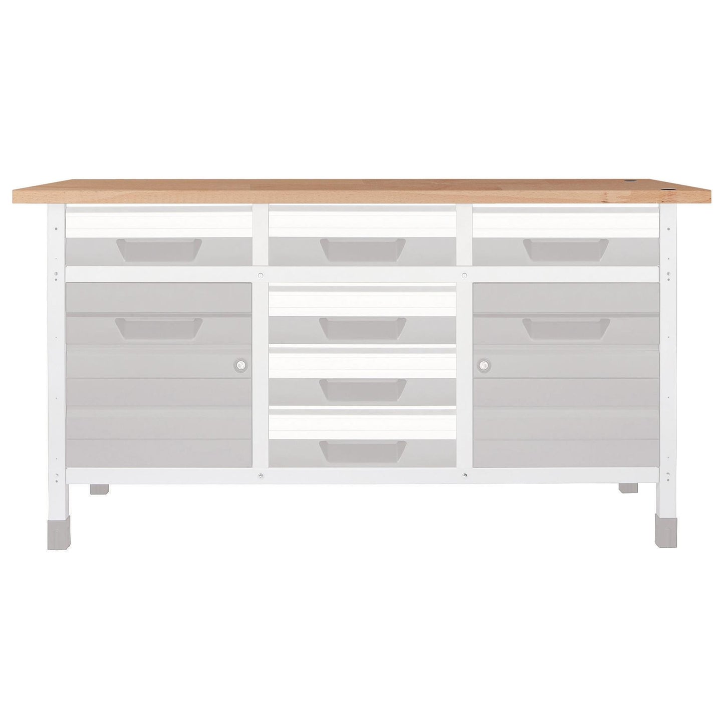 1 plan de travail en hêtre S 650 x 650 x 30 mm Wolfcraft 6043000 S 650 x 650 x 30 mm