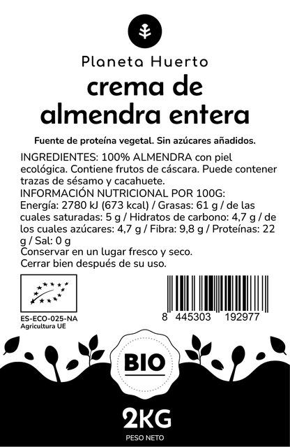 Bio-Mandelcreme Planeta Huerto 2 kg