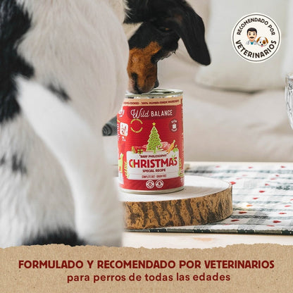 Dose Weihnachtsrezept BARF Hirsch und Kaninchen für Hunde Wild Balance 400 g