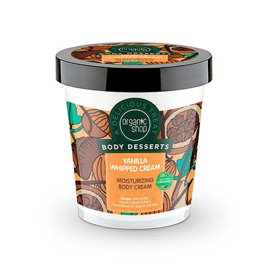 Feuchtigkeitsspendende Körpercreme mit Vanillecreme Organic Shop 450 ml