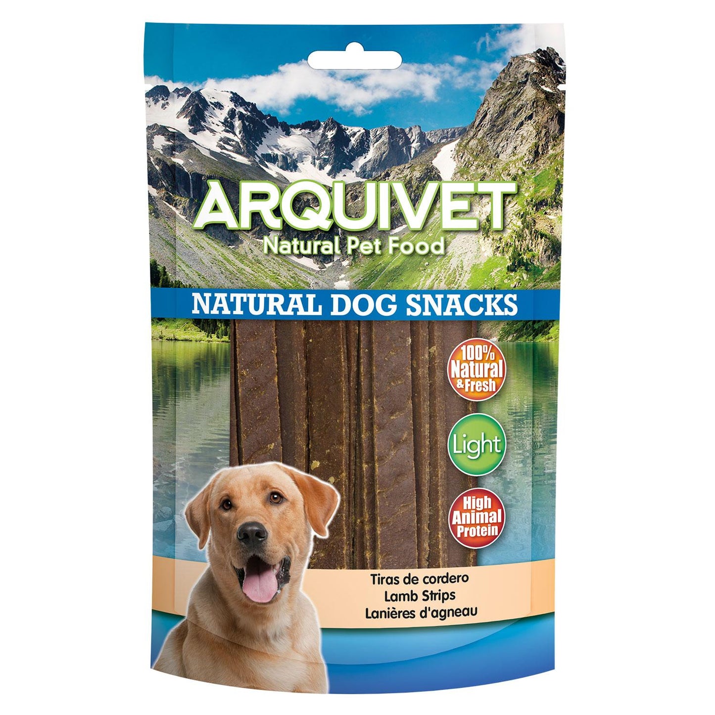 Snack naturel pour chiens  Lanières d'agneau Arquivet 100 g