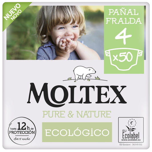 Couches Moltex Pure & Nature T4 (9-15 kg),  50 unités