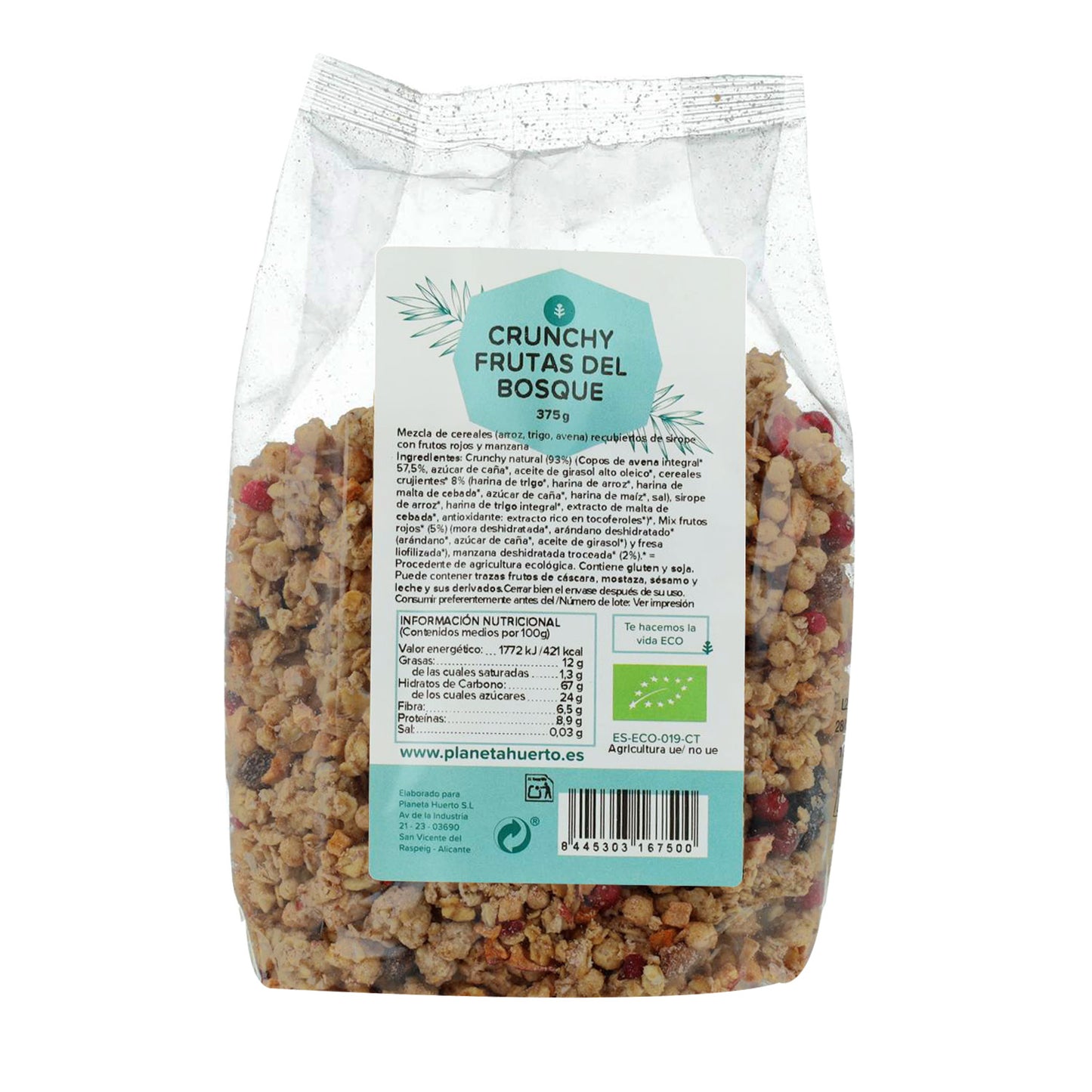 Muesli croccante ai frutti di bosco ECO Planeta Huerto 375 g