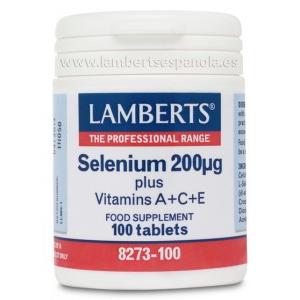Selenio + Vitamine A, C ed E Lamberts 100 compresse 200mcg