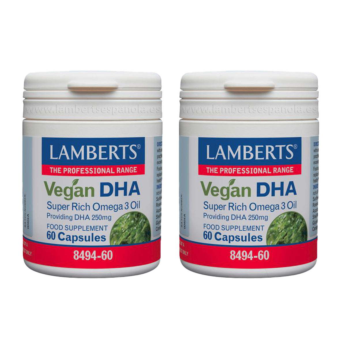 Pack of 2x Lamberts Vegan DHA 250 mg 60 capsules