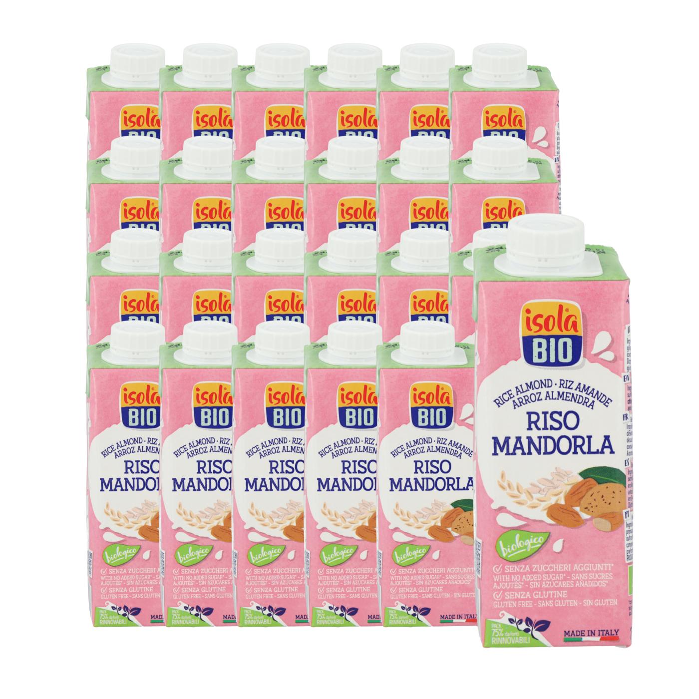 24er-Pack Bio-Reis- und Mandeldrink Isola BIO 250 ml