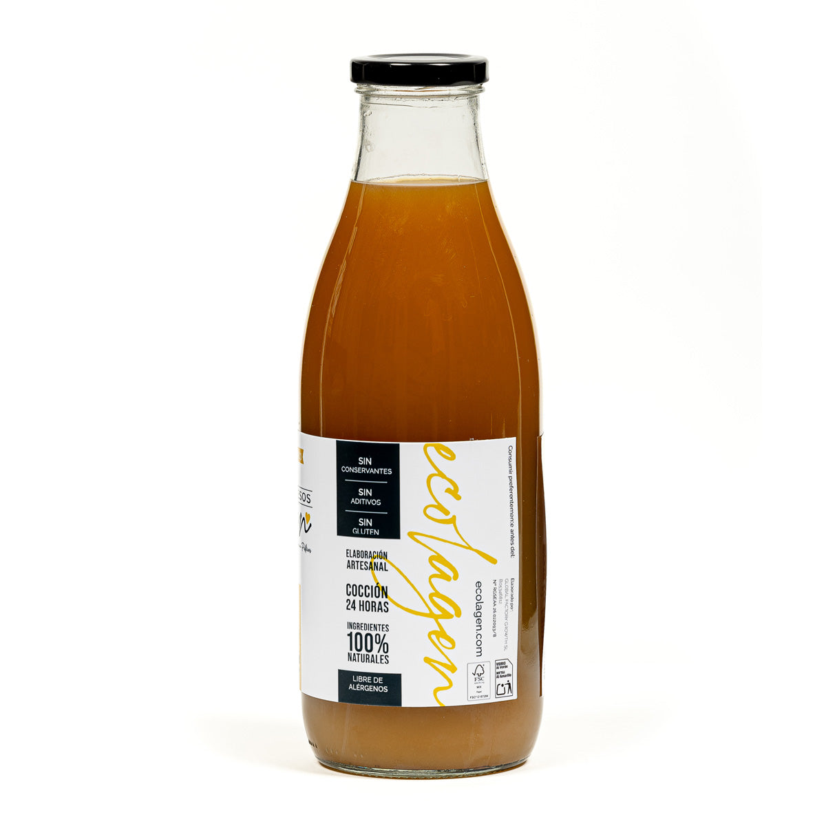 Ecologische bouillon van kippen- en runderbotten met groenten Ecolagen 1 l