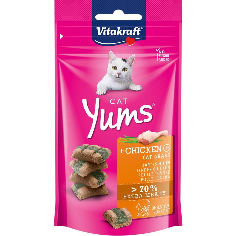Vitakraft Cat Yums Poulet à l'herbe à chat 40 g