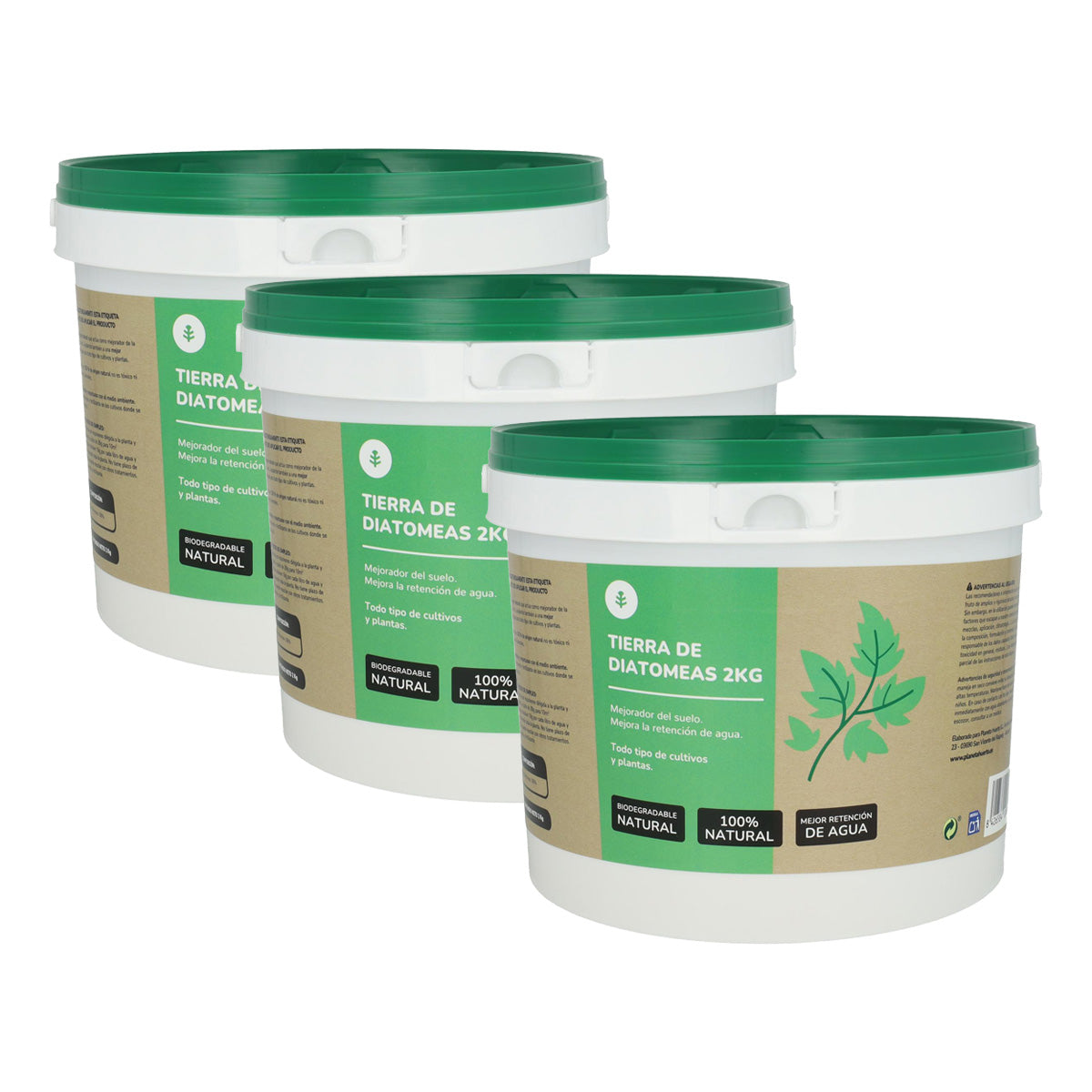 3er-Pack Kieselgur Planeta Huerto 2 kg