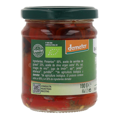 Gegrillte Paprika in Bio Demeter Bio-Öl 190 g