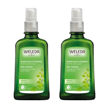Pakket 2x Weleda anti-cellulitisolie van berken 100 ml