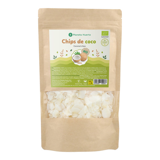 Ongezoete kokosnoot chips ECO Planeta Huerto 150 g