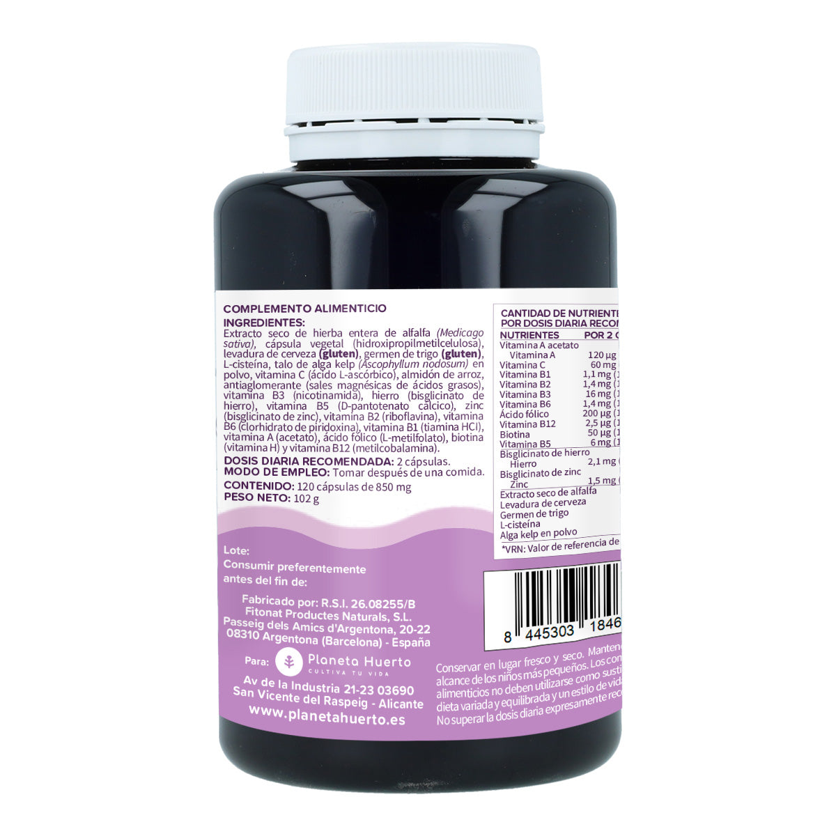 3xHair Booster Pack hair, skin and nails Planeta Huerto 120 capsules