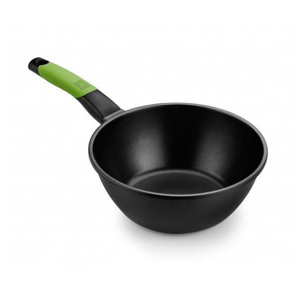 Wok ECO+ z odlewanego aluminium, indukcyjny Bra Prior 24 cm