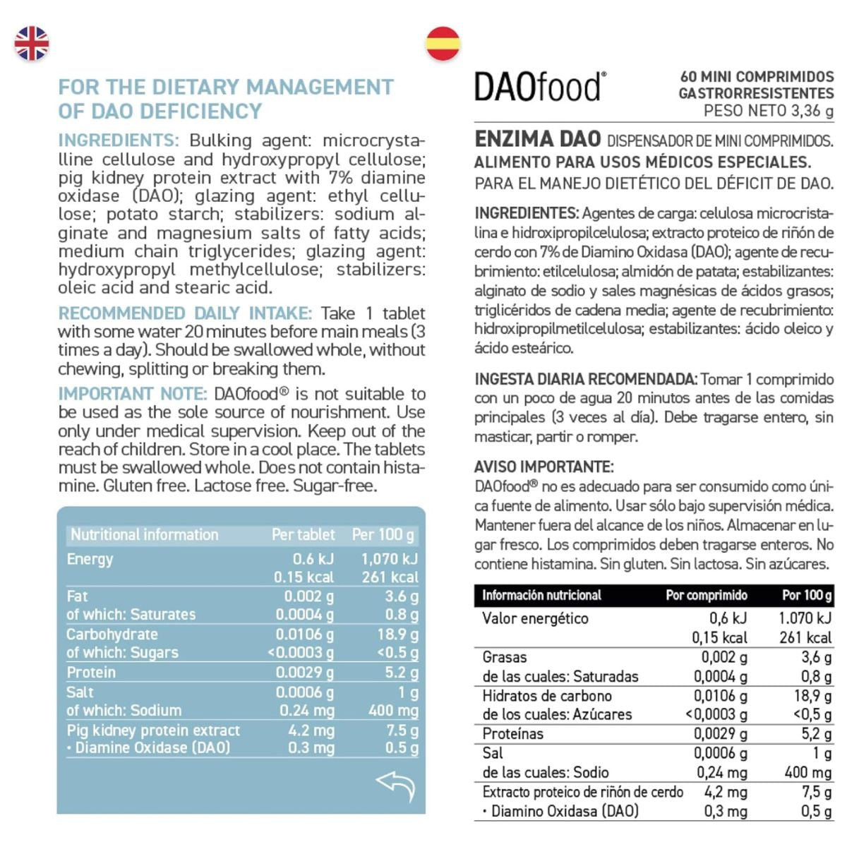 DAOfood® dispenser 60 minicompresse