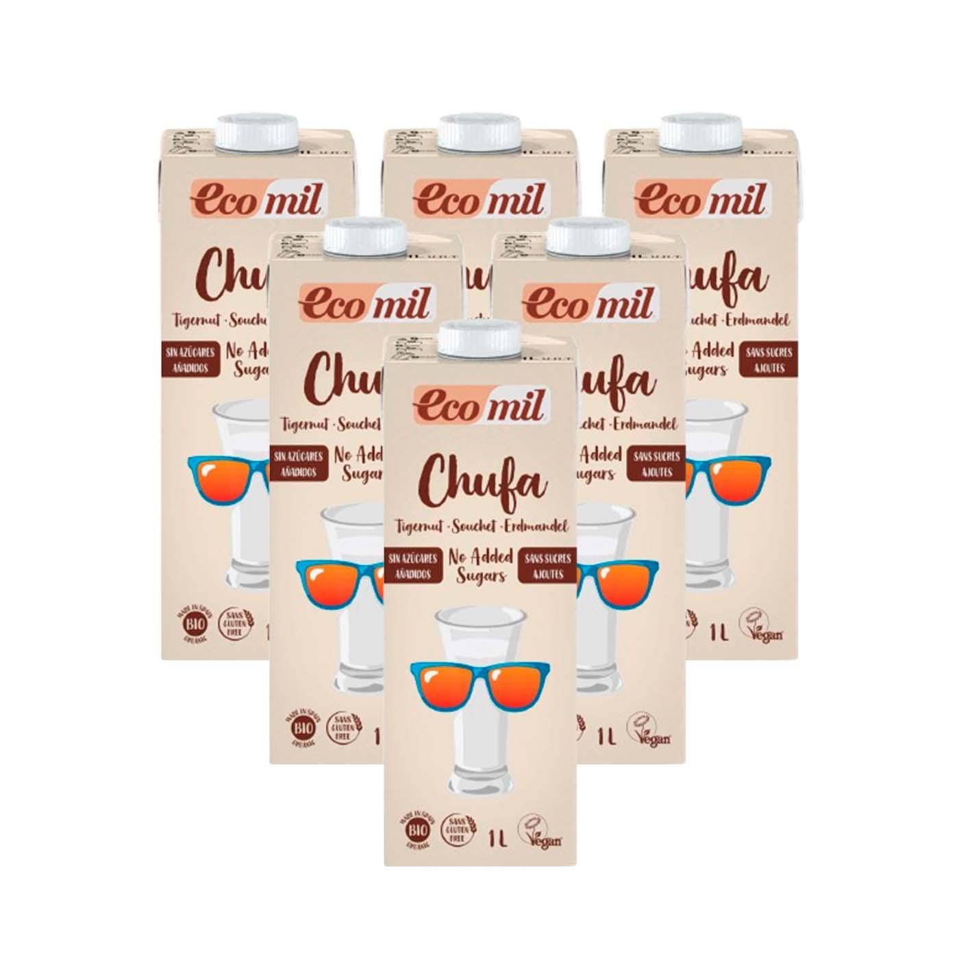 6-Liter-Packung zuckerfreies Erdmandelgetränk EcoMil 1L