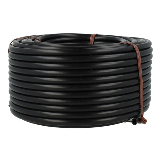 Zwarte microslang Ø 4 mm Planeta Huerto 25 m