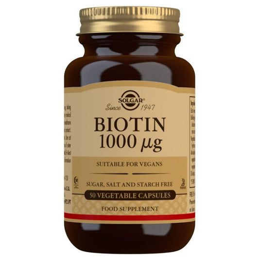 Biotin 1000 μg Solgar 50 pflanzliche Kapseln