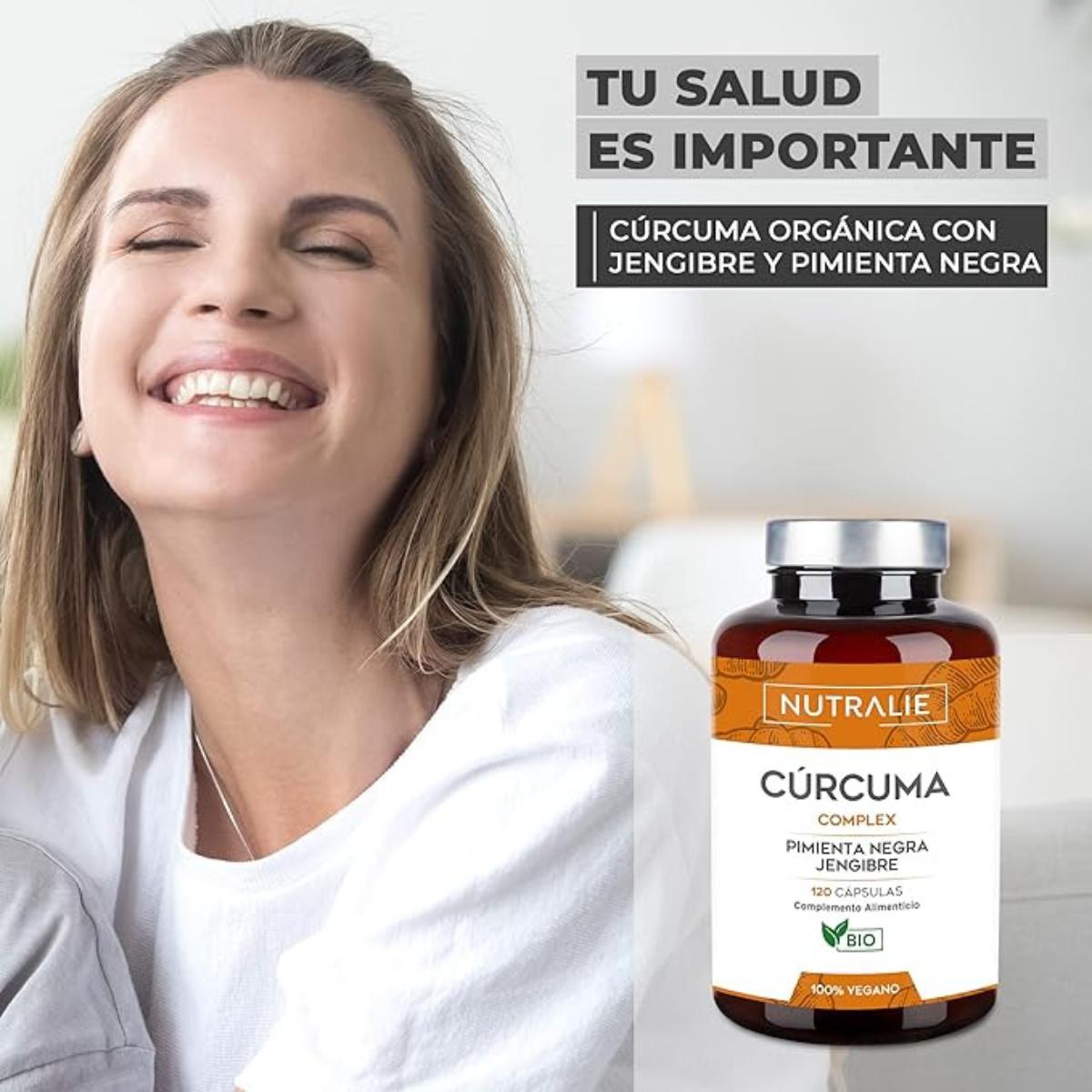 Nutralie Complexe curcuma + gingembre et poivre noir bio 120 gélules