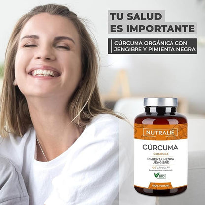 Nutralie Complexe curcuma + gingembre et poivre noir bio 120 gélules