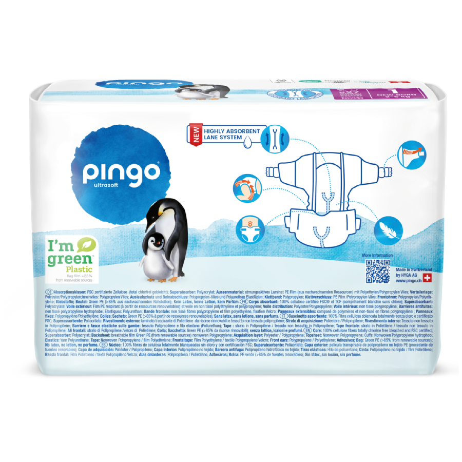 Luiers T1 (2 - 5 kg) Pingo 27 stuks