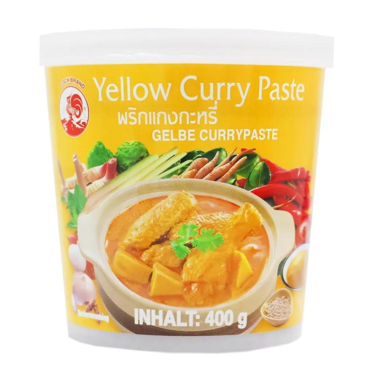 Pâte de curry jaune Cock 400g