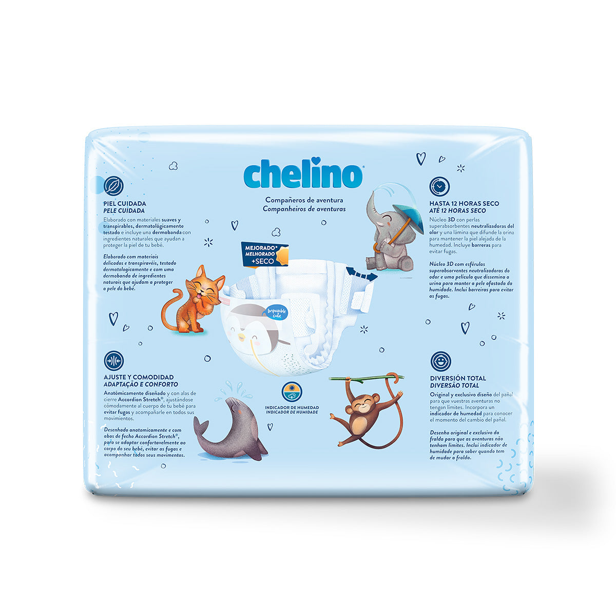 Pack 6 x Couches T5 Pasitos (13-18 kg) 30 unités, Chelino