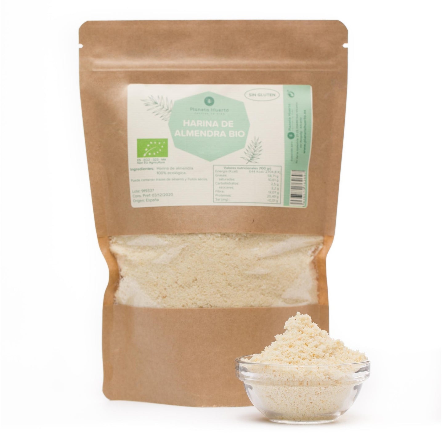 Pack 2x Almond Flour Gluten Free ECO Planeta Huerto 1 kg