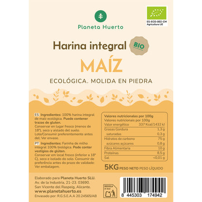 Volkoren maïsmeel Eco Planeta Huerto 5 kg
