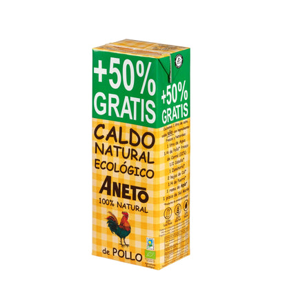 Caldo Natural de Pollo Eco Aneto 1L  + 500 ml GRATIS