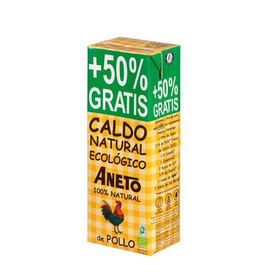Aneto Bio-Hühnerbrühe, natürlich, 1 l + 500 ml GRATIS