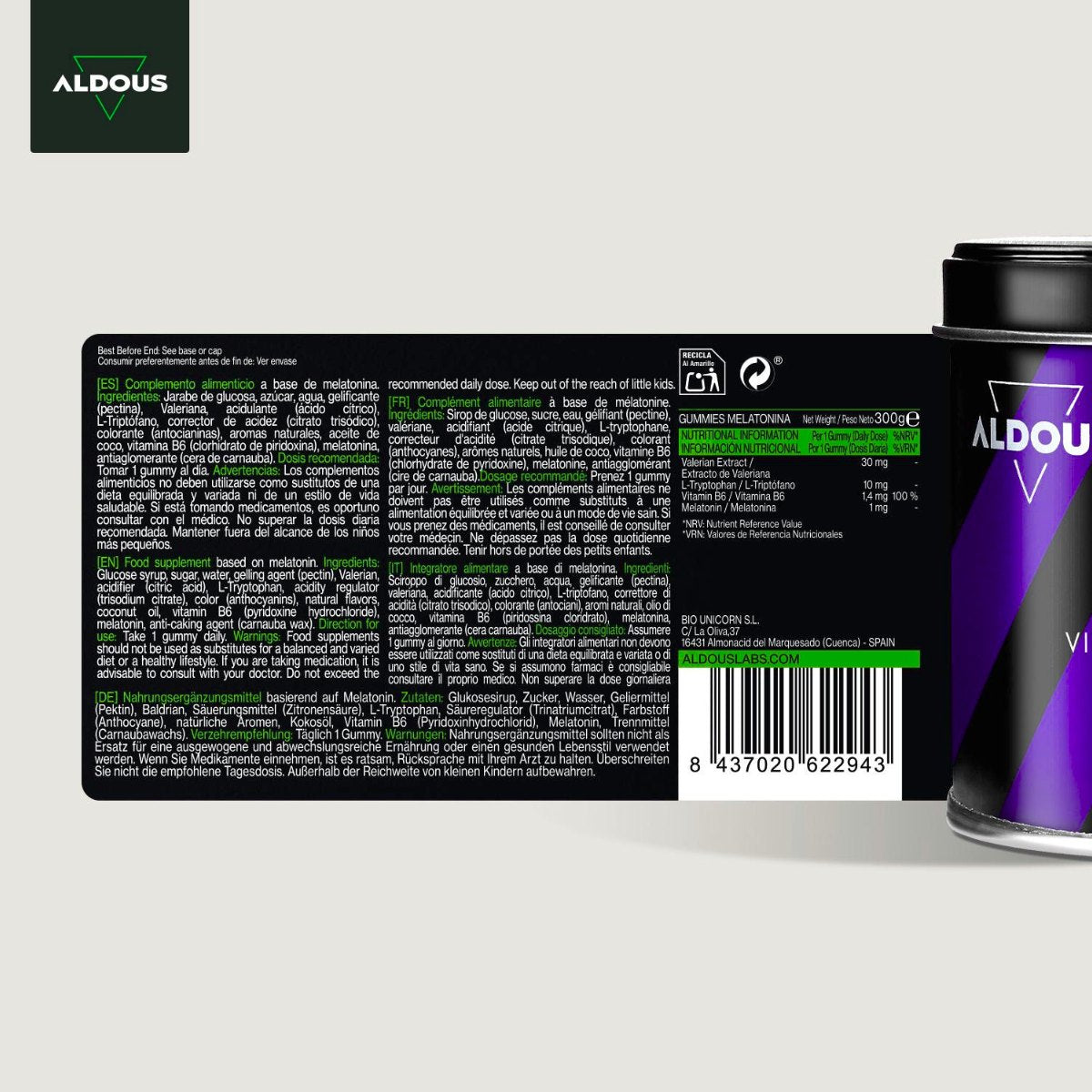 Melatonin in Gummibärchen Aldous 120 Gummibärchen