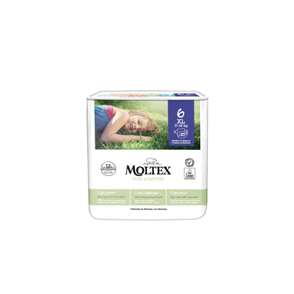 Couches Moltex Pure & Nature T6 (17-28 kg), 35 unités