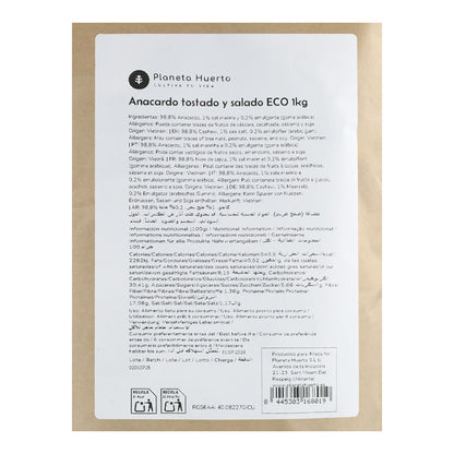 Prażone i solone orzechy nerkowca ECO Planeta Huerto 1 kg