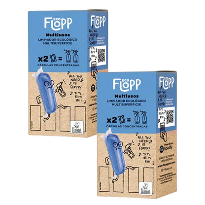 Packung mit 2 x Mehrzweck-ECO-Nachfüllflaschen (2 Kappen)