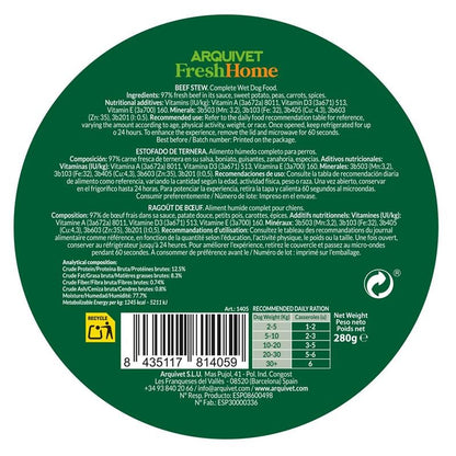 Arquivet Fresh Home Beef Stew Wet beef food for dogs 280 g