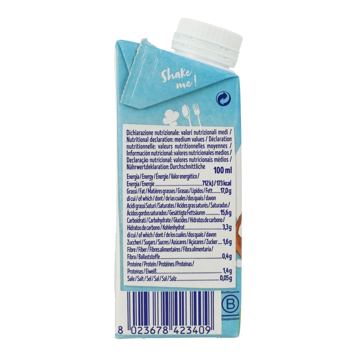 Pflanzliche Kokoscreme zum Kochen Isola Bio, 200 ml