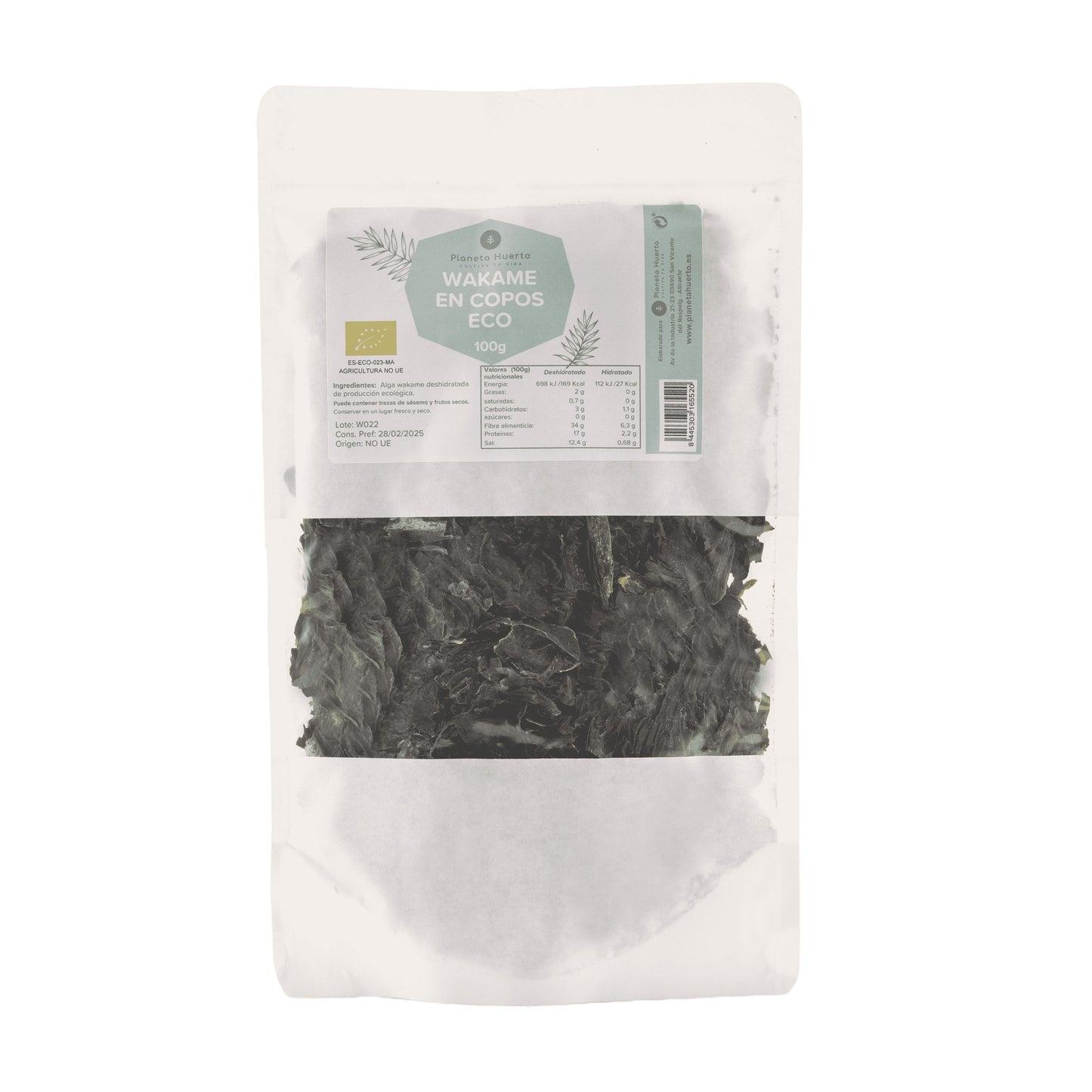 Fiocchi di alga wakame ECO Planeta Huerto 100 g