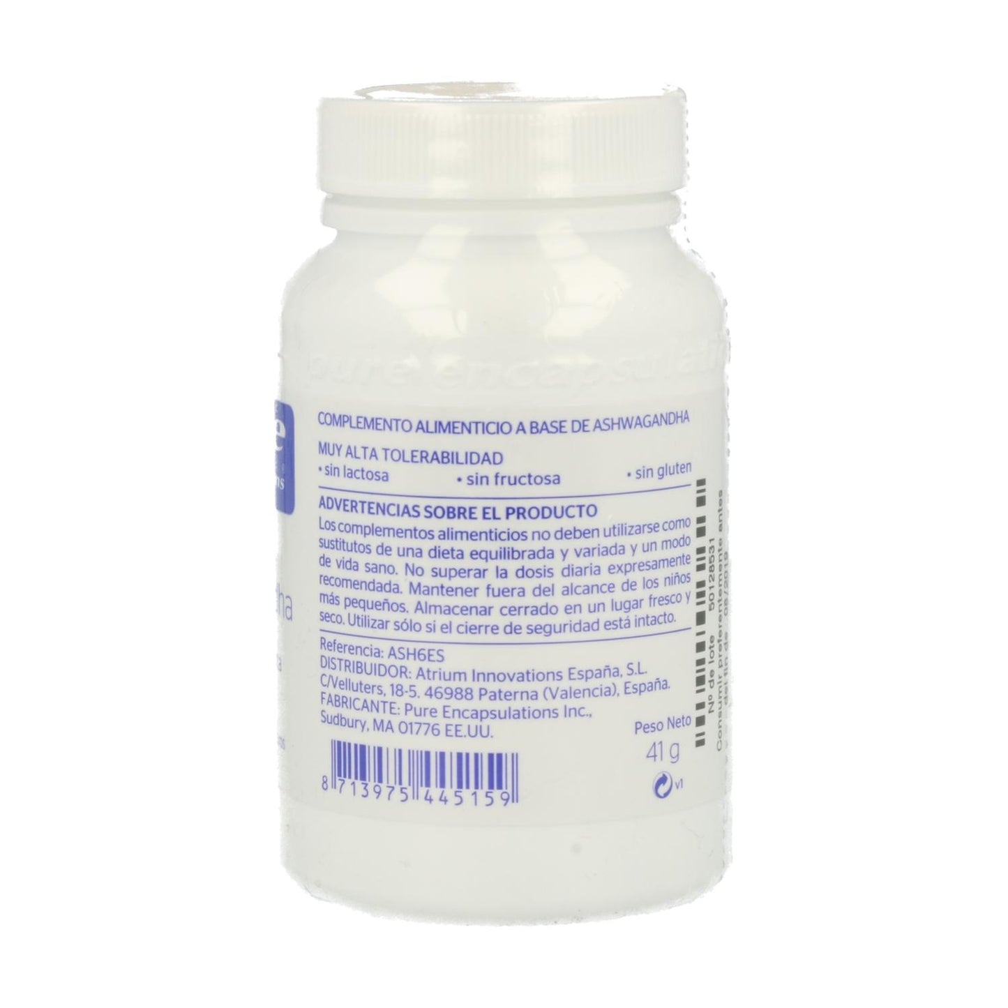 Ashwagandha 60 capsule Pure Encapsulations