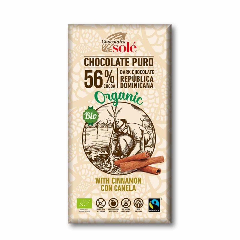 Czekolada z cynamonem 56% Bio Solé 100 g