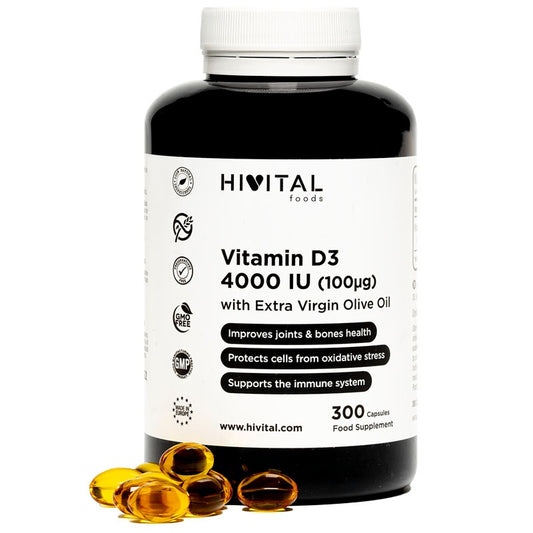 Vitamina D3 4000 UI Natural Hivital 300 capsule