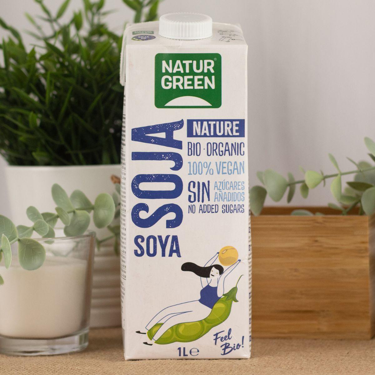 6er-Pack NaturGreen Bio-Sojagetränk ohne Zucker 1 l