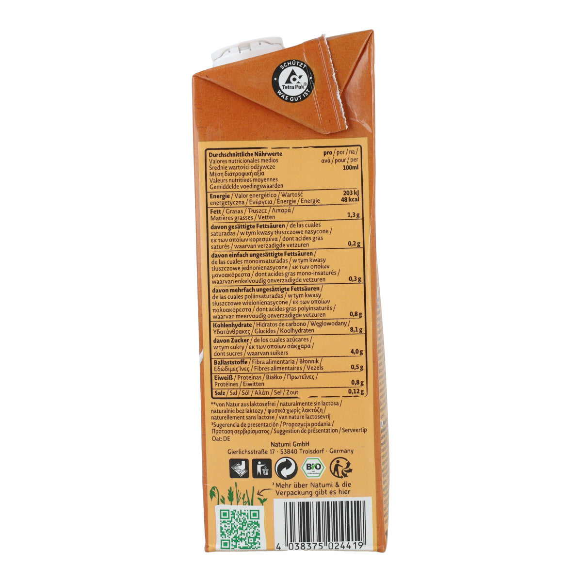 Bevanda all'avena e vaniglia Bio Natumi 1 L