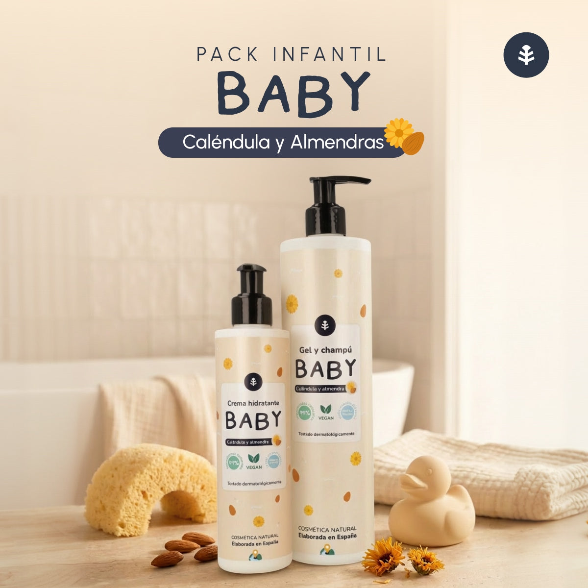 Calendula und Mandel Baby Shampoo und Gel Planeta Huerto 500 ml
