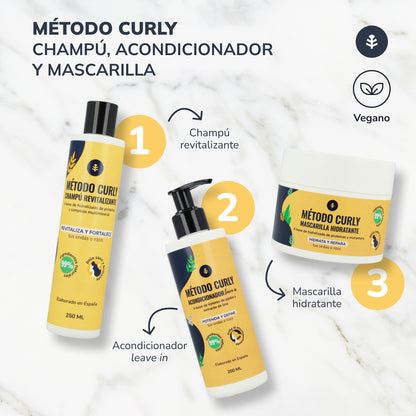 Krullen Methode Pakket: shampoo, masker en leave in Planeta Huerto