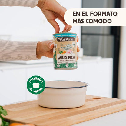 BARF-Dose mit Fisch und Truthahn für Hunde Wild Balance 400 g