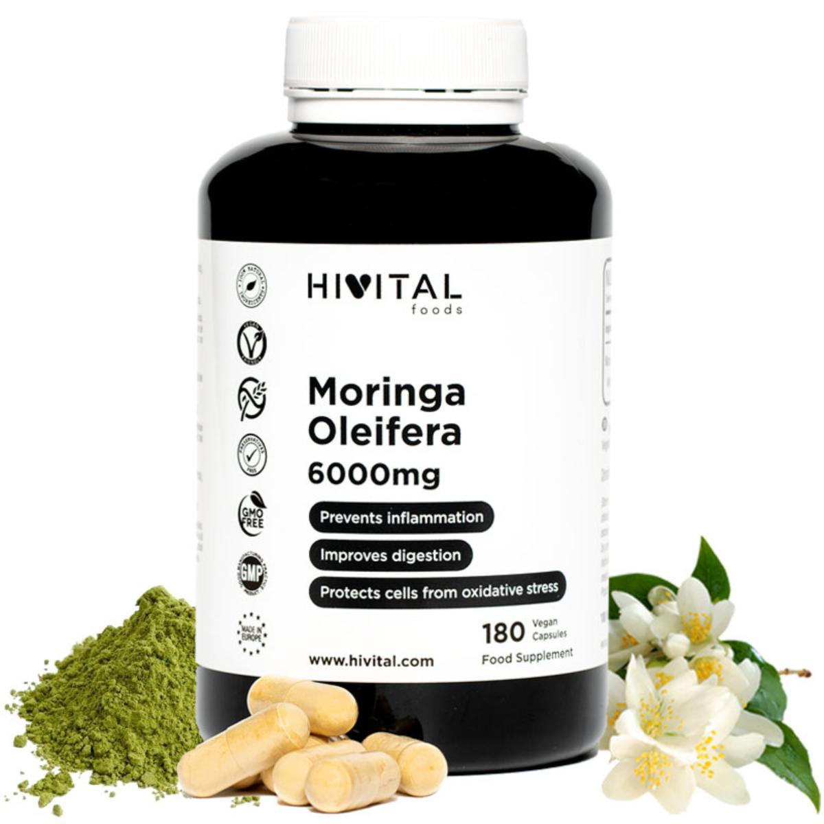 Moringa oleifera 6000 mg 180 vegane Kapseln Hivital