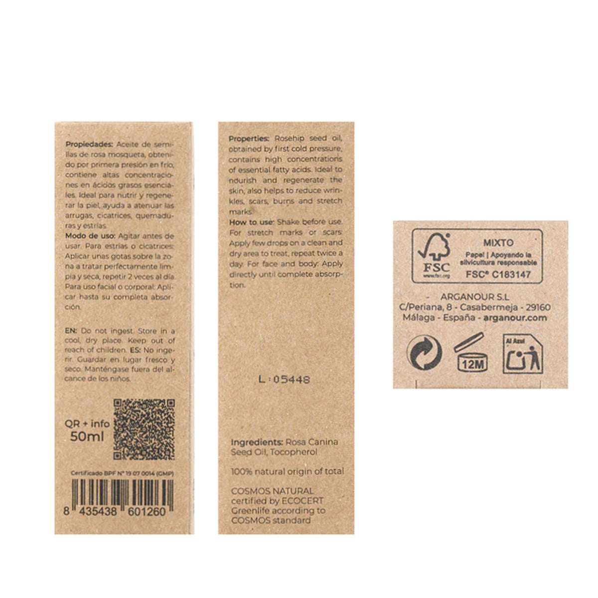 100% Organic Arganour Rosehip Body Oil 50 ml