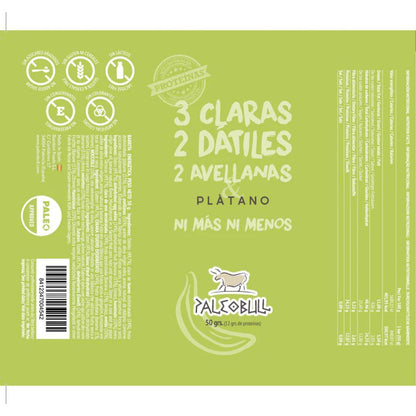 PaleoBull Energieriegel mit Datteln, Haselnüssen und Banane, 50 g