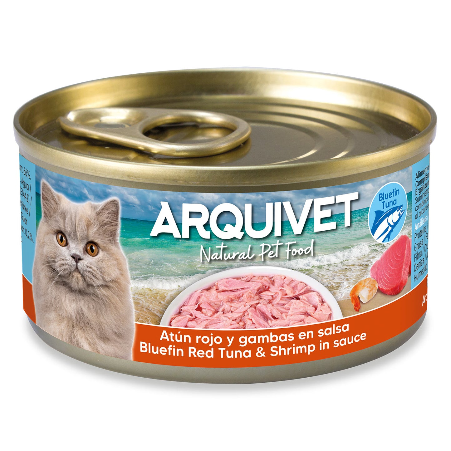 Arquivet red tuna and prawns in sauce 80 g Wet cat food